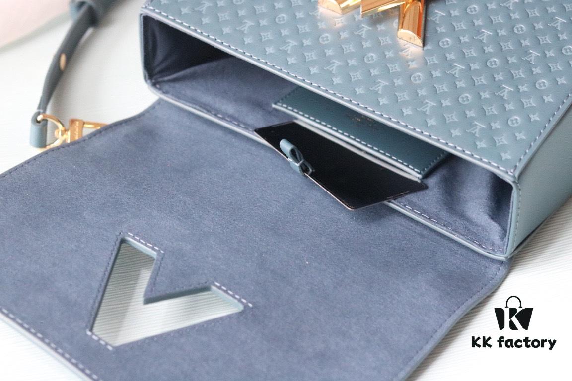 Authentic Mirror Included | LV 2023 Twist Collection Newest Style | Premium Original Quality | Crafted from Cowhide Leather with Miniature Monogram Pattern | Colorful Silk-Screened LV Logo | Versatile Carrying Options with LV Hook Closure | Model Number: 50388