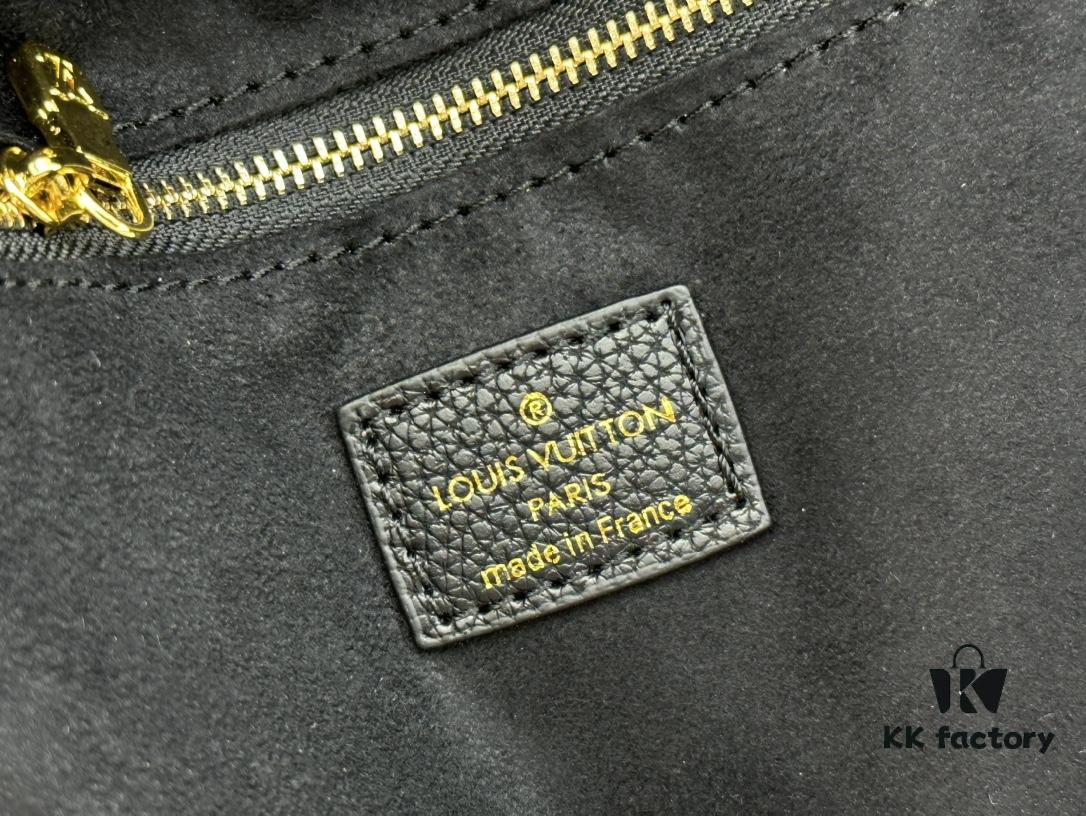 M45684 M45685 M40995 Tote MM Handbag with Monochrome Stripes in Cream and Pink Background Featuring LVs