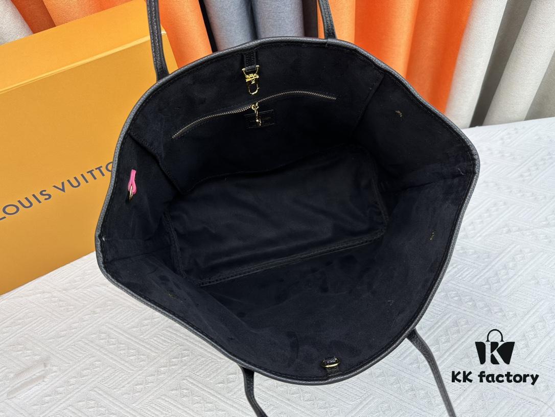 M45684 M45685 M40995 Tote MM Handbag with Monochrome Stripes in Cream and Pink Background Featuring LVs