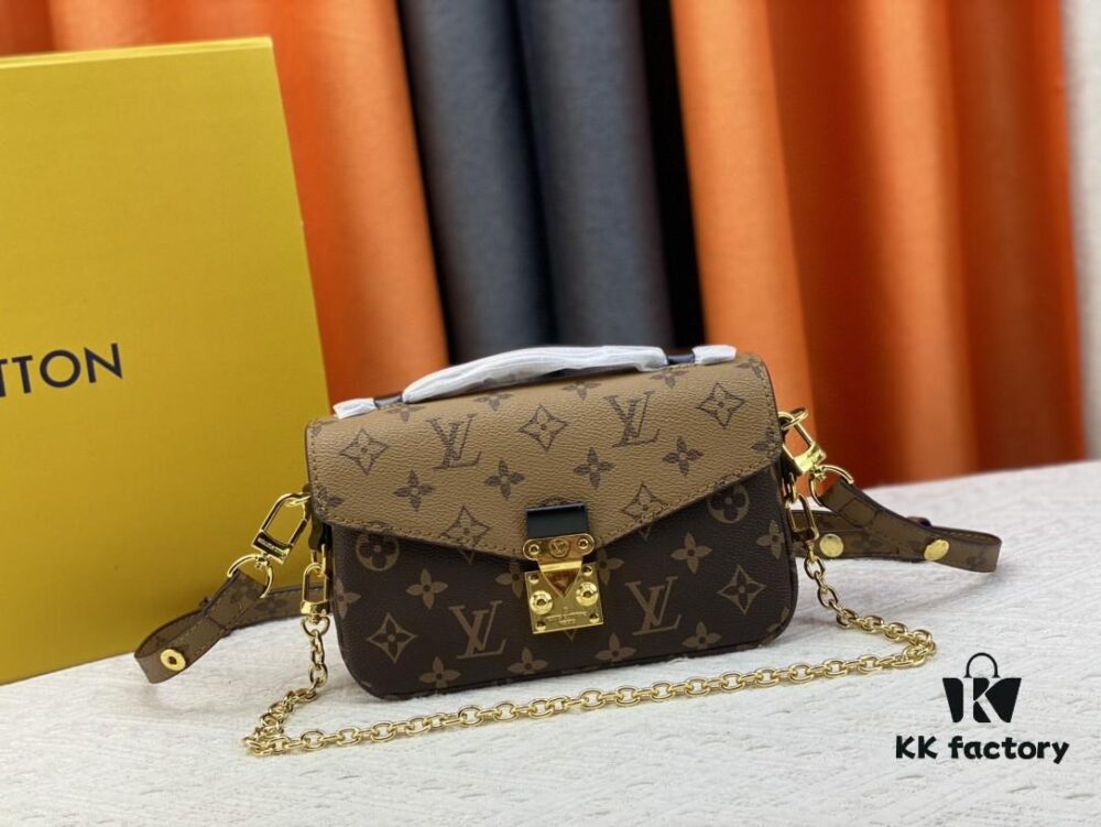 Upgraded Original Version Color-Changing Leather [Exclusive Real Photo M46279 M46595 Monogram Vernis Yellow Flower Embossed] LV East West Métis Mini Messenger Bag