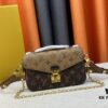 Upgraded Original Version Color-Changing Leather [Exclusive Real Photo M46279 M46595 Monogram Vernis Yellow Flower Embossed] LV East West Métis Mini Messenger Bag