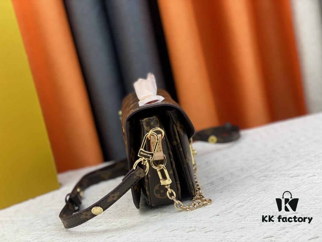 Upgraded Original Version, Color-Changing Leather [Exclusive Real Photos M46279 M46595 Monogram, Yellow Flower, Embossed] LV East West Métis Small Satchel