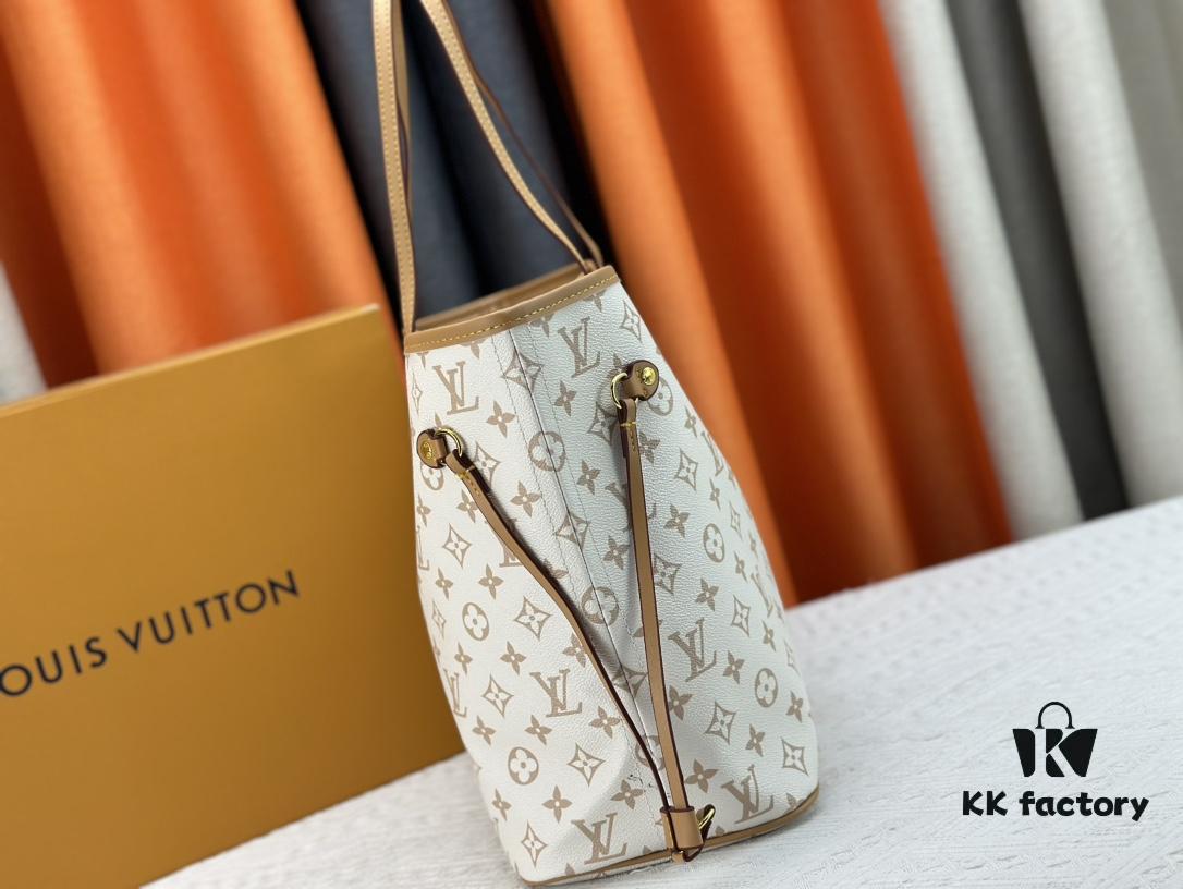 Monogrammm Tote Bag with Cream and Pink Stripes by Louis Vuitton