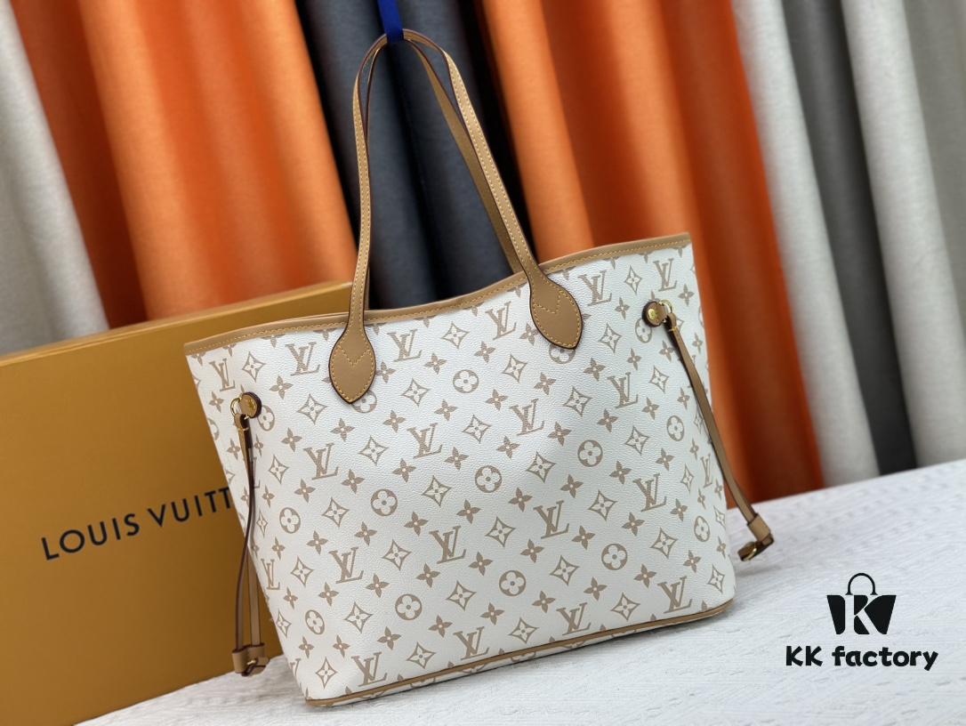 Monogrammm Tote Bag with Cream and Pink Stripes by Louis Vuitton