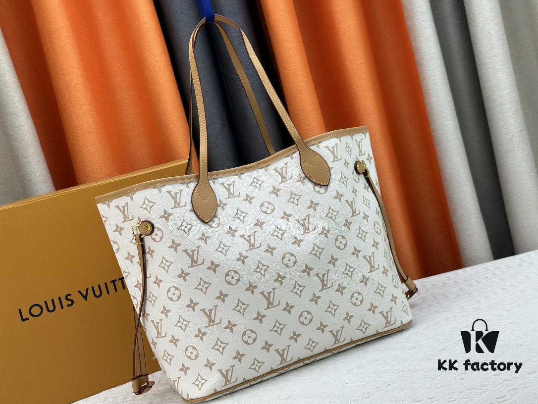 Monogrammm Tote Bag with Cream and Pink Stripes by Louis Vuitton