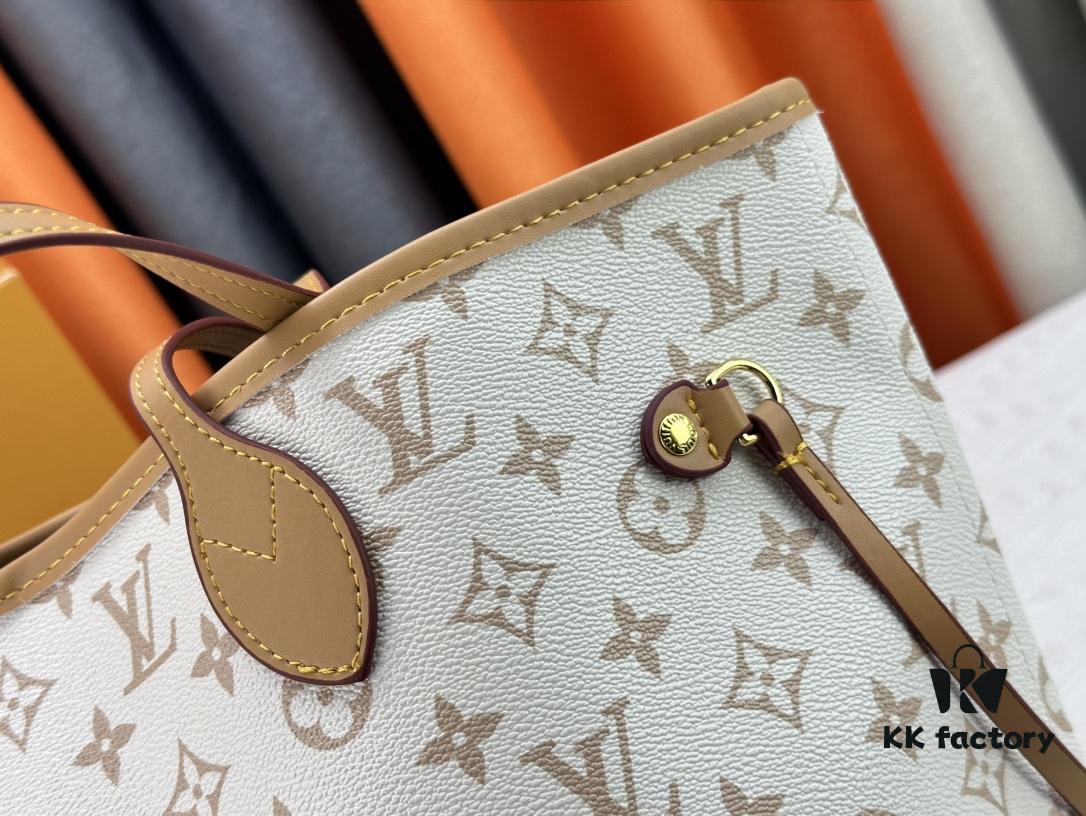 Monogrammm Tote Bag with Cream and Pink Stripes by Louis Vuitton