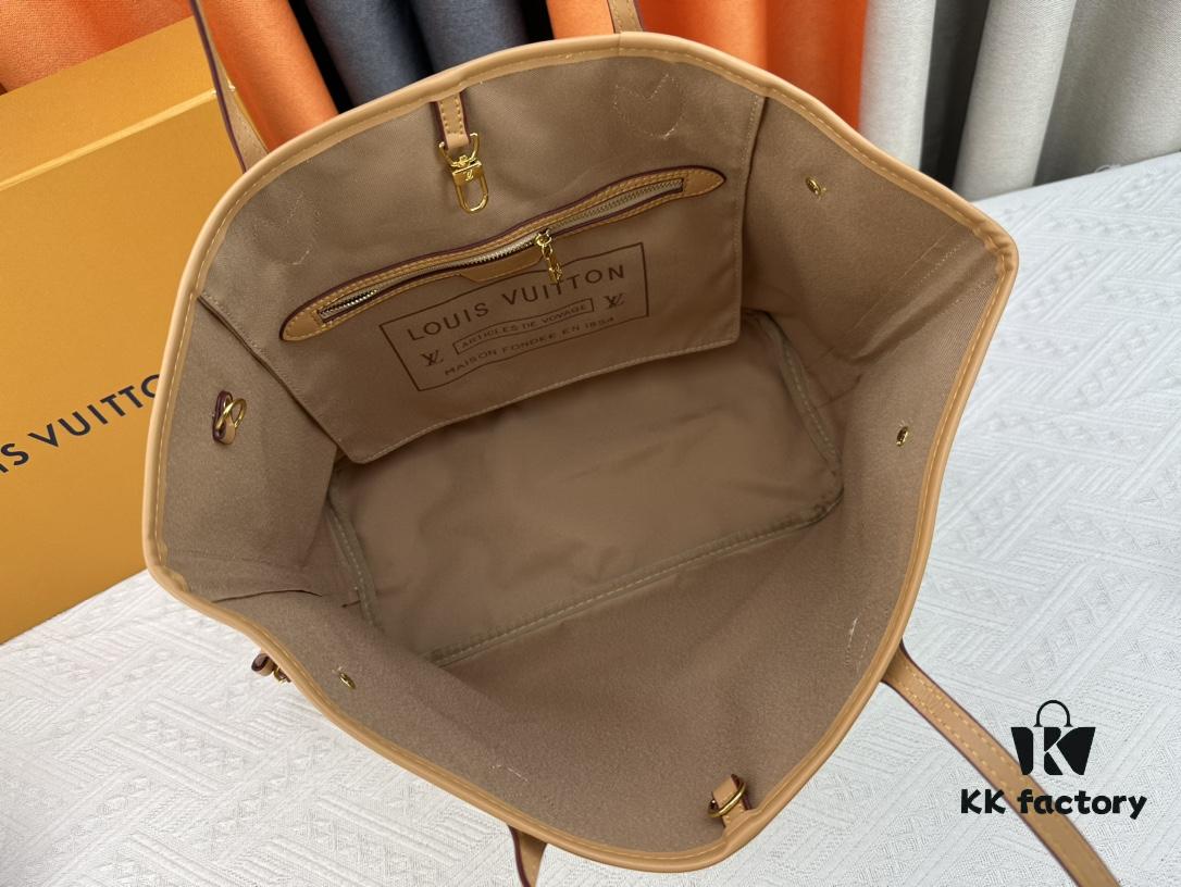 Monogrammm Tote Bag with Cream and Pink Stripes by Louis Vuitton