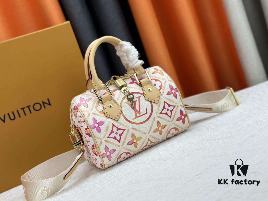 M46234 M11209 Summer Red Printed Pillow Bag Speedy Collection Latest Seasonal SPEEDY BANDOULIÈRE 20 Handbag M11461