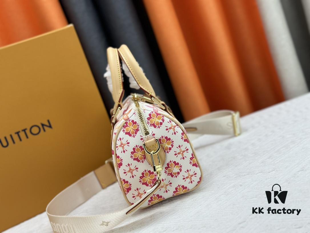 M46234 M11209 Summer Red Printed Pillow Bag Speedy Collection Latest Seasonal SPEEDY BANDOULIÈRE 20 Handbag M11461