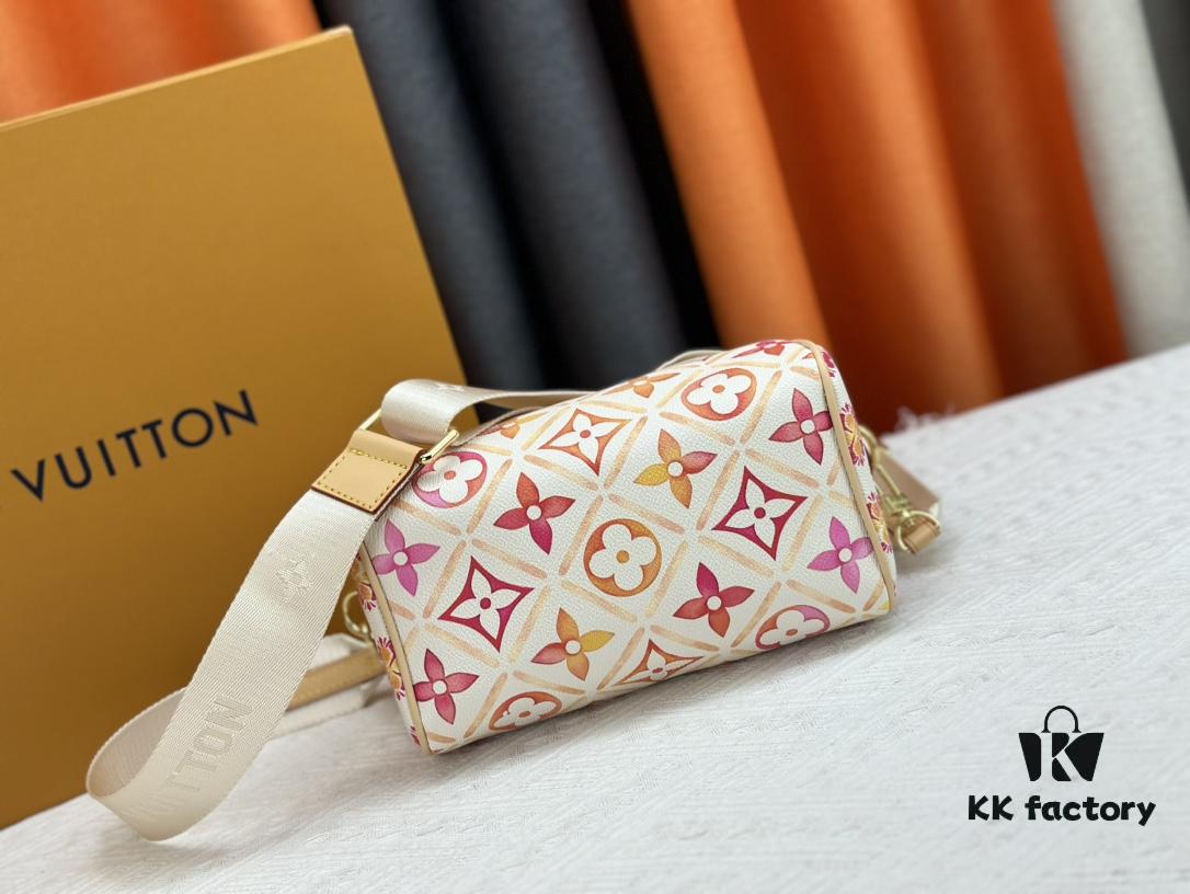 M46234 M11209 Summer Red Printed Pillow Bag Speedy Collection Latest Seasonal SPEEDY BANDOULIÈRE 20 Handbag M11461