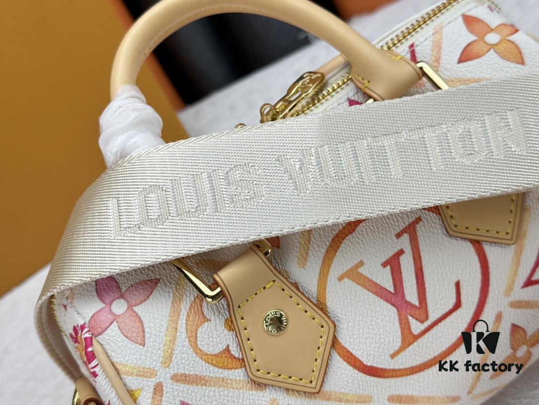 M46234 M11209 Summer Red Printed Pillow Bag Speedy Collection Latest Seasonal SPEEDY BANDOULIÈRE 20 Handbag M11461