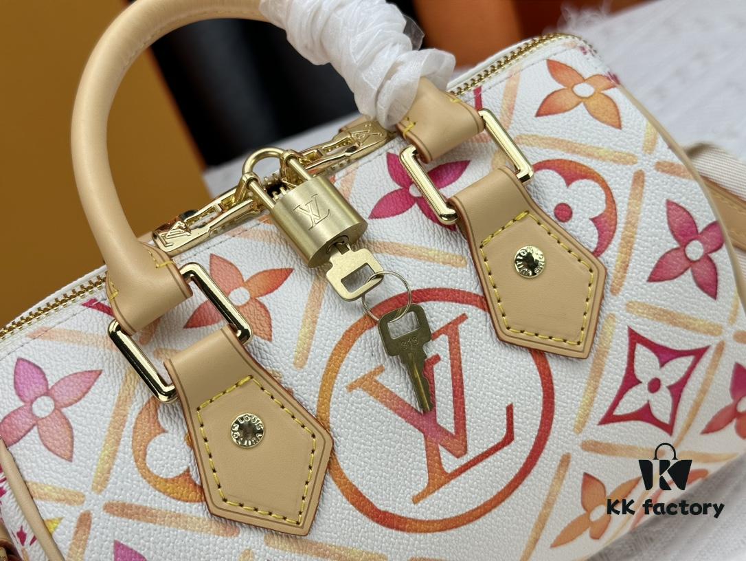 M46234 M11209 Summer Red Printed Pillow Bag Speedy Collection Latest Seasonal SPEEDY BANDOULIÈRE 20 Handbag M11461