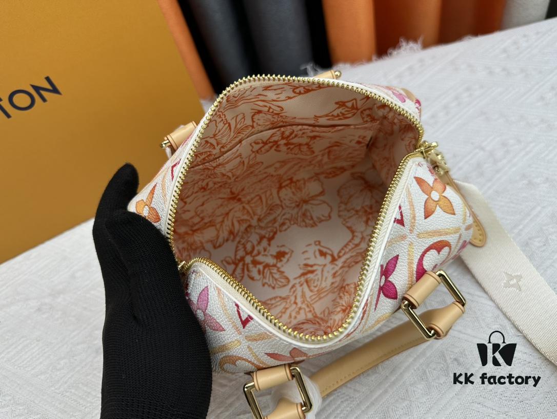 M46234 M11209 Summer Red Printed Pillow Bag Speedy Collection Latest Seasonal SPEEDY BANDOULIÈRE 20 Handbag M11461