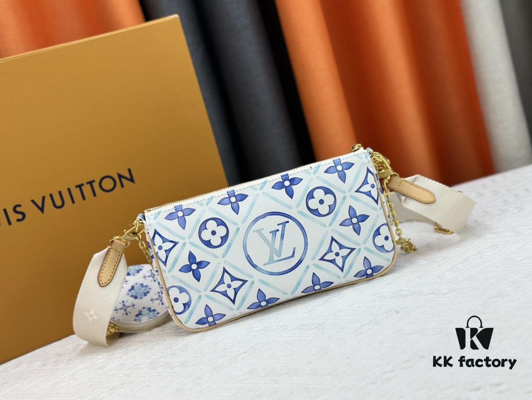 Upgraded M44823 M25374 Blue Five-in-One Mahjong Bag Series, New Season Multi Pochette Accessoires Handbag