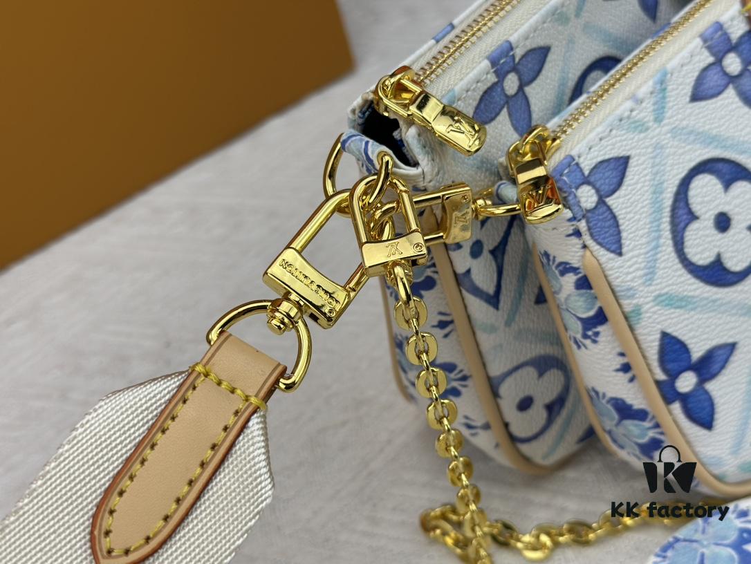 Upgraded M44823 M25374 Blue Five-in-One Mahjong Bag Series, New Season Multi Pochette Accessoires Handbag