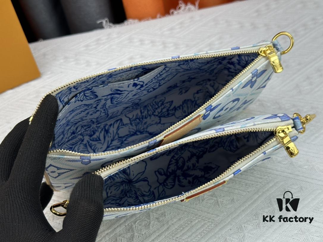 Upgraded M44823 M25374 Blue Five-in-One Mahjong Bag Series, New Season Multi Pochette Accessoires Handbag