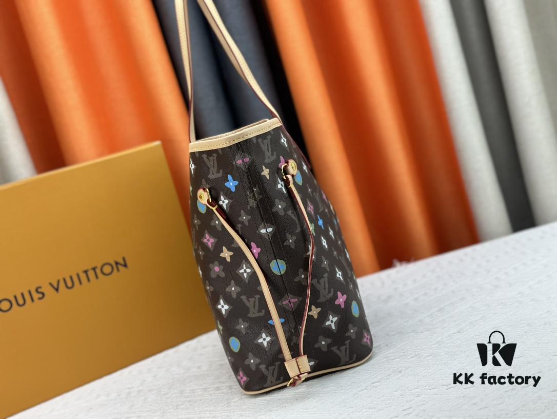 Monogrammm Tote Bag in Cream and Pink with LV Monogram on Pink Background