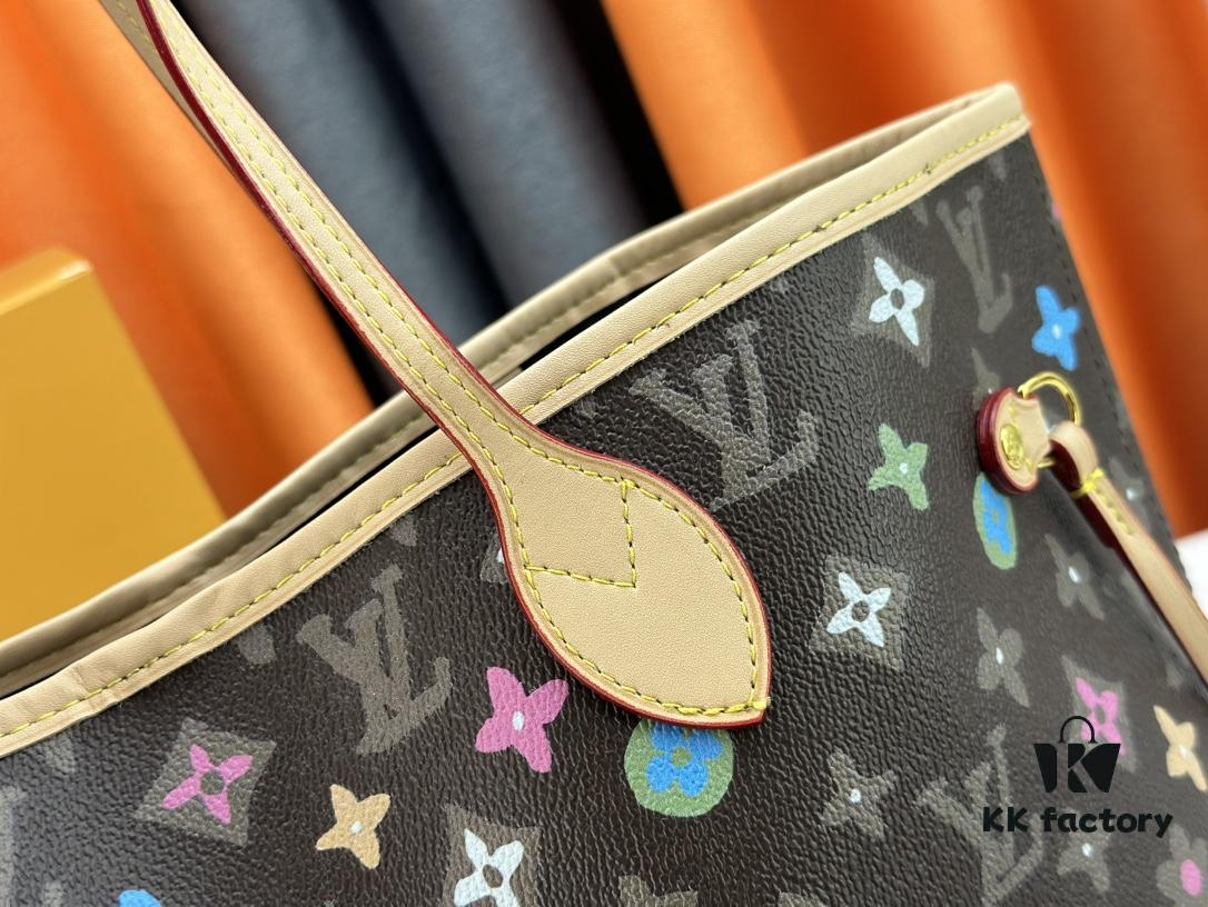 Monogrammm Tote Bag in Cream and Pink with LV Monogram on Pink Background