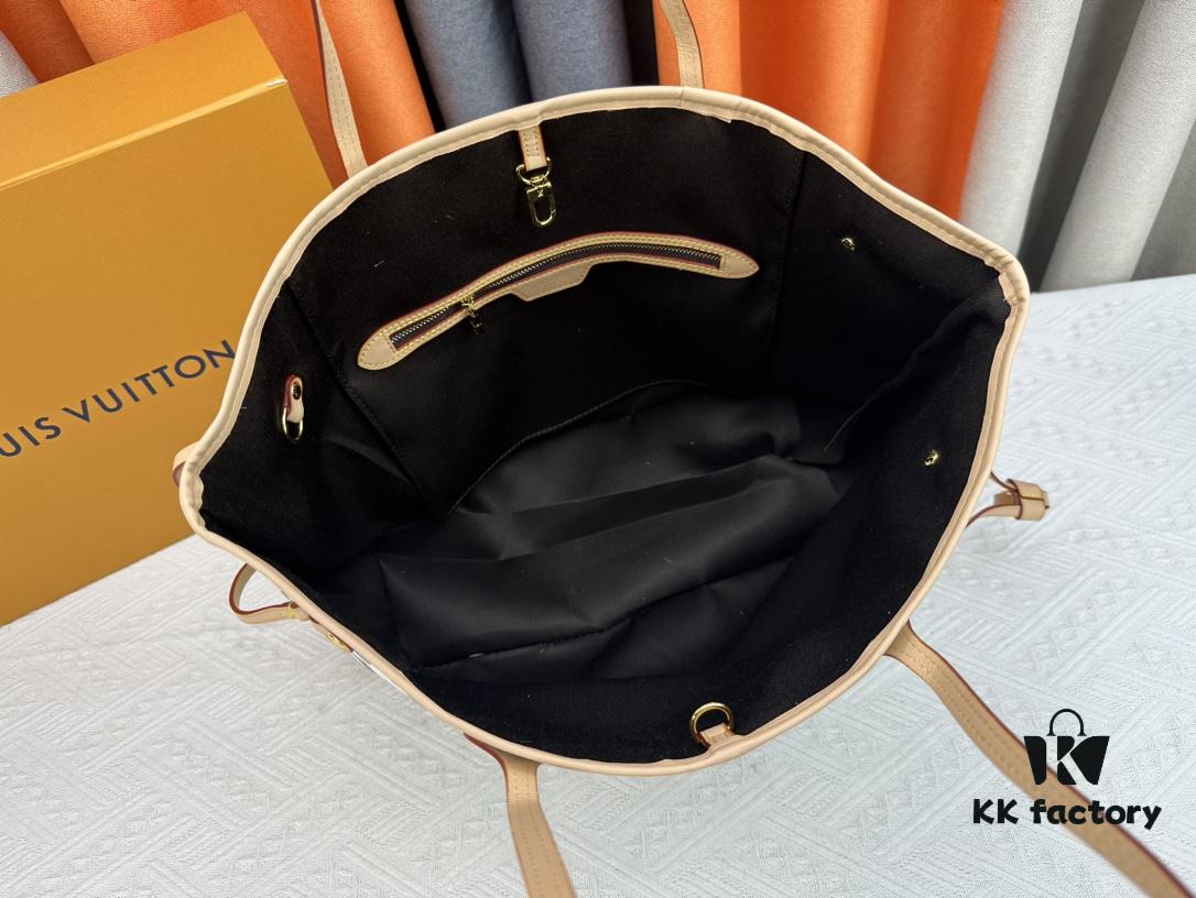 Monogram Canvas Tote MM Bag with Pink Background and Cream Stripes