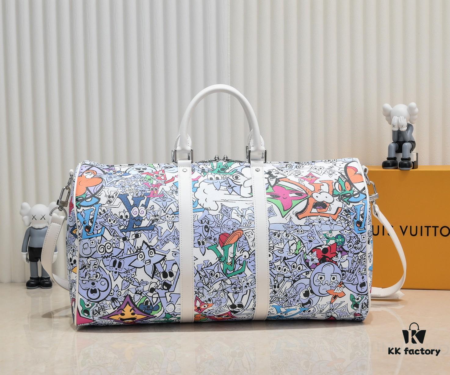 M21863 Keepall Bandoulière 50 Travel Bag with Cartoon Monogram Motif