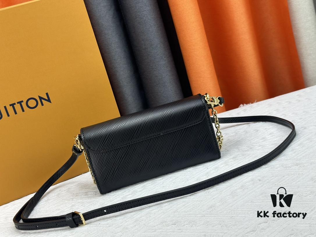 Authentic Quality [Rose] Model No. 50397/24566/24548/24550/24549 This Twist West handbag features an elongated silhouette, refreshing the classic design with a cool, contemporary seasonal flair. Dyed in modern hues, the Epi leather highlights the iconic LV twist lock that signifies brand identity. Equipped with a detachable strap and chain, it offers versatile ways to carry your daily essentials.