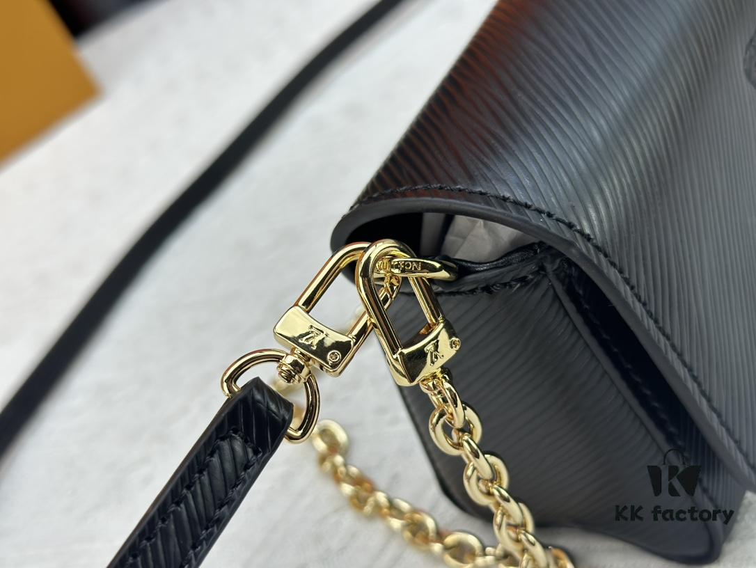 Authentic Quality [Rose] Model No. 50397/24566/24548/24550/24549 This Twist West handbag features an elongated silhouette, refreshing the classic design with a cool, contemporary seasonal flair. Dyed in modern hues, the Epi leather highlights the iconic LV twist lock that signifies brand identity. Equipped with a detachable strap and chain, it offers versatile ways to carry your daily essentials.