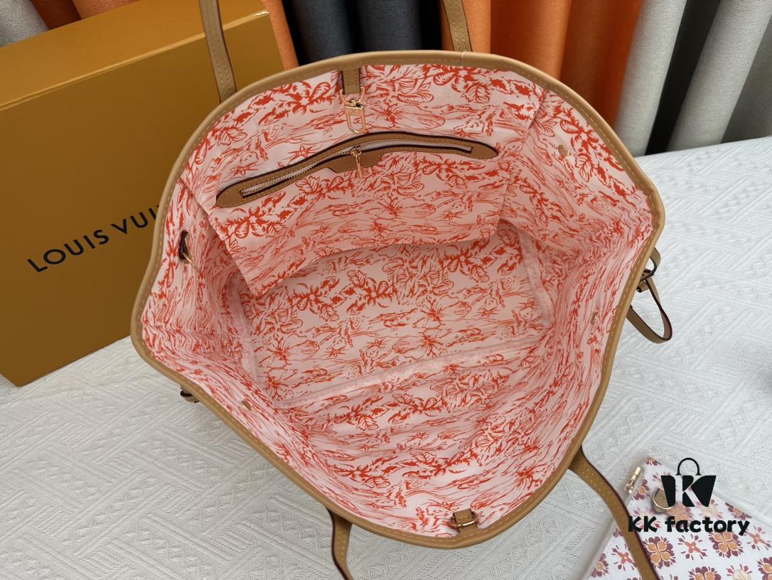 M11263, M25317 [Dushi Home Shoot] m45684 m45685 m40995 Tote MM Handbag in Cream Stripes with LVs on Pink Background