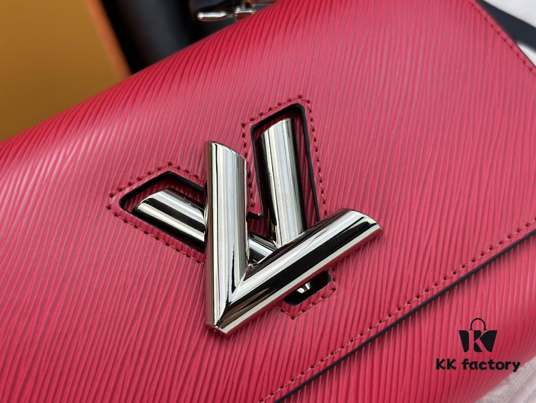 Exclusive Background LV's Hottest New Twist Denim Medium Handbag, Same Style as Fan Bingbing, Model Numbers 50273, 50272