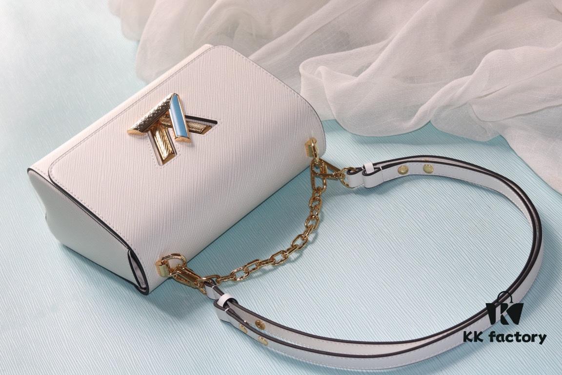 LV 2023 Twist Collection Medium Handbag - Premium Original Quality Epi Leather with Rhinestones and Enamel