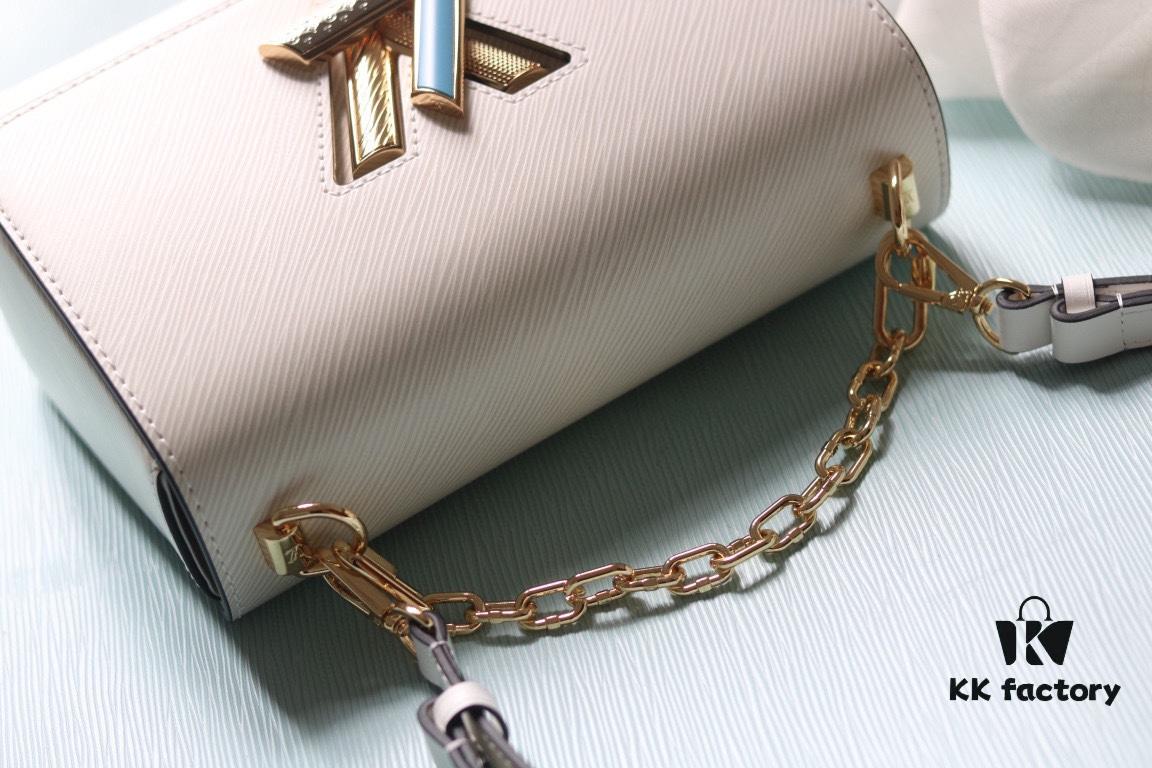 LV 2023 Twist Collection Medium Handbag - Premium Original Quality Epi Leather with Rhinestones and Enamel