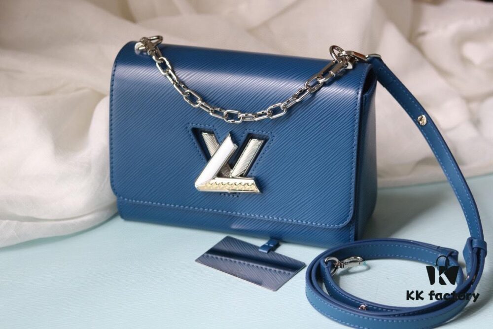 LV 2023 Twist Medium Handbag in Epi Leather with Rhinestones and Enamel