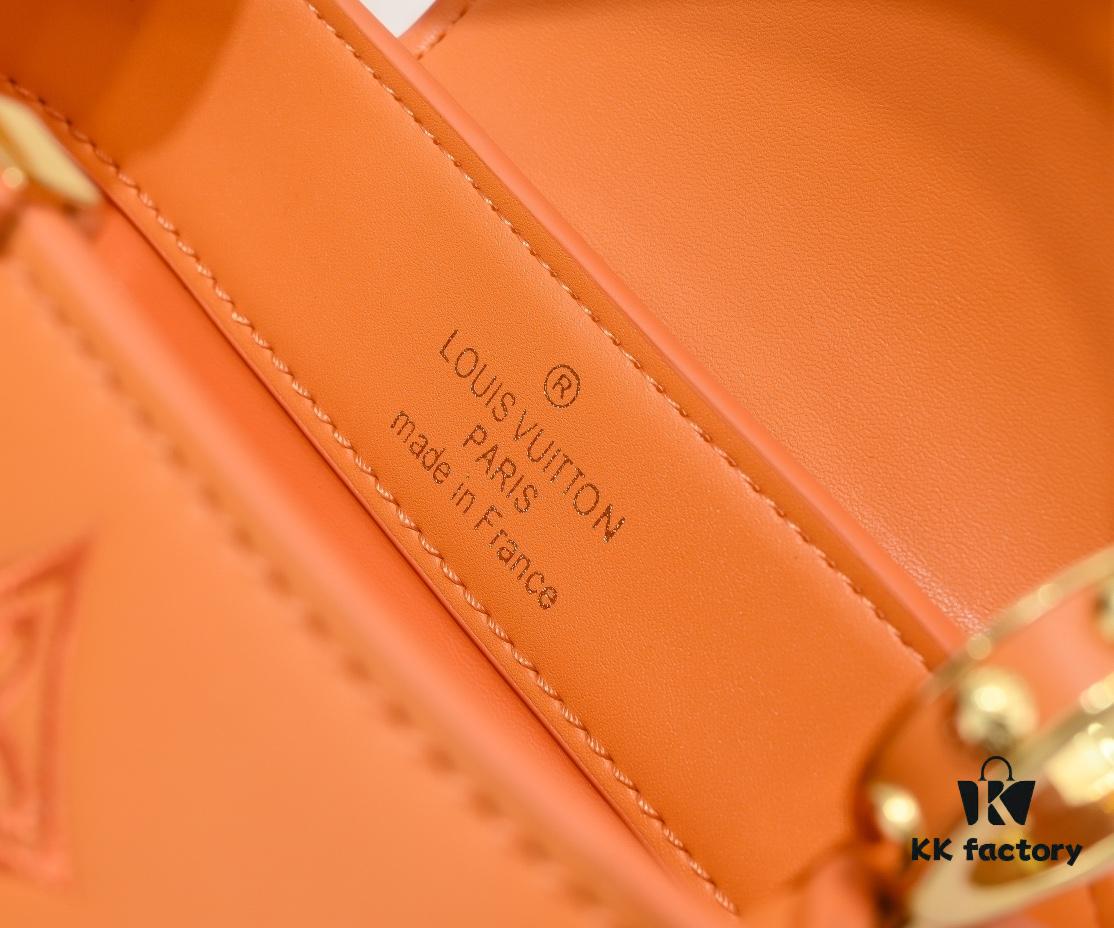 Upgraded M20741 LV Broderie Anglaise Embroidered Gold Button Capucines Mini Bag