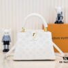 Upgraded M20742 LV Broderie Anglaise Embroidered Gold Button Capucines BB Bag