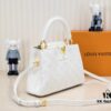 Upgraded M20742 LV Broderie Anglaise Embroidered Gold Button Capucines BB Bag
