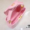 Upgraded M59850 Stellar Pearlized Powder Shell Button Capucines Mini Bag