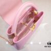 Upgraded M20841 Etoile Pearlized Pink Shell Closure Capucines MM Handbag