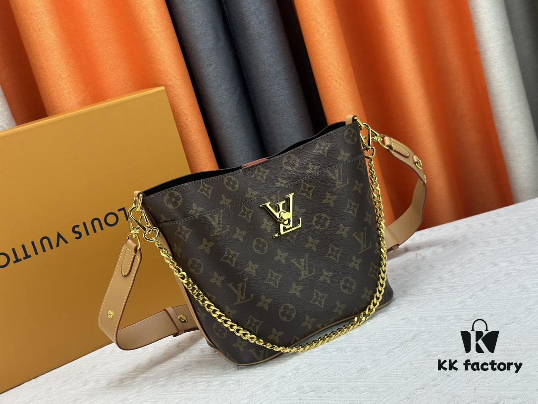 M24638 White M24006 Black M24165 Caramel Lock and Walk Bucket Bag