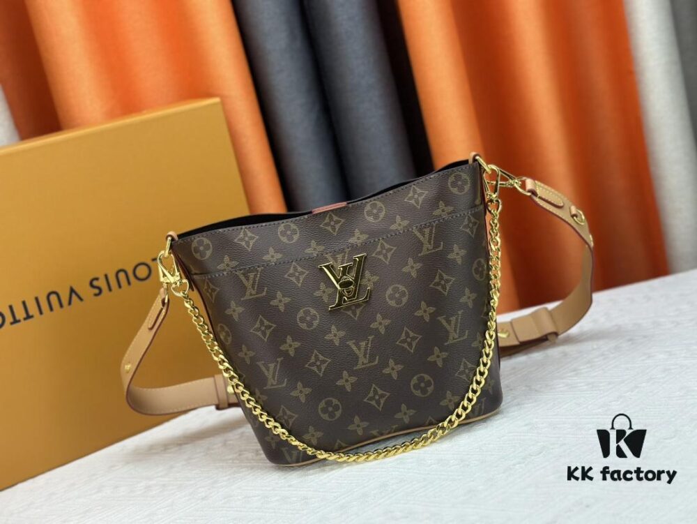 M24638 White M24006 Black M24165 Caramel Lock and Walk Bucket Bag