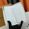 LV Wallet Men's Vertical Zip Wallet 63095 Phantom White Durable Damier Graphite Canvas
