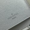 LV Wallet Men's Vertical Zip Wallet 63095 Phantom White Durable Damier Graphite Canvas