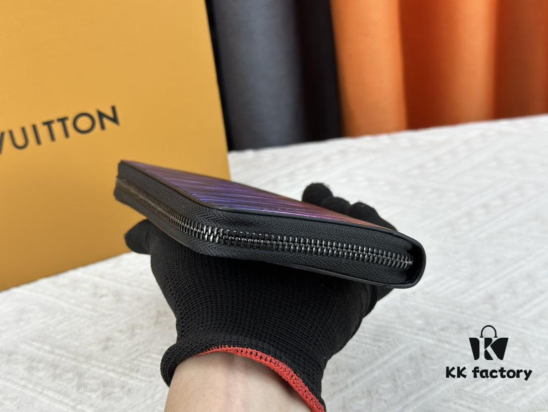 LV 82587 Wallet - Men's Vertical Zip Wallet Made from Durable Damier Graphite Canvas, Elegant and High-Quality