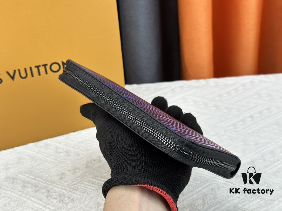 LV 82587 Wallet - Men's Vertical Zip Wallet Made from Durable Damier Graphite Canvas, Elegant and High-Quality