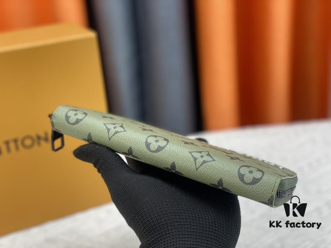 LV Wallet 63095 Beige and Red Money Clip