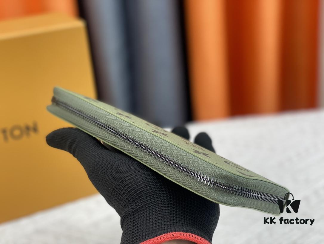 LV Wallet 63095 Beige and Red Money Clip