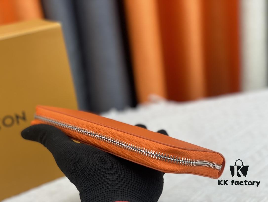 LV Wallet Men's Vertical Zip Wallet Durable Damier Graphite Canvas Elegant Design Multiple Card Slots