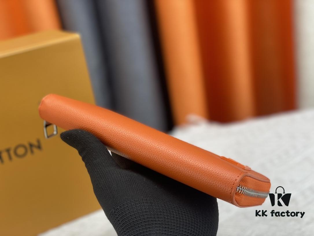 LV Wallet Men's Vertical Zip Wallet Durable Damier Graphite Canvas Elegant Design Multiple Card Slots