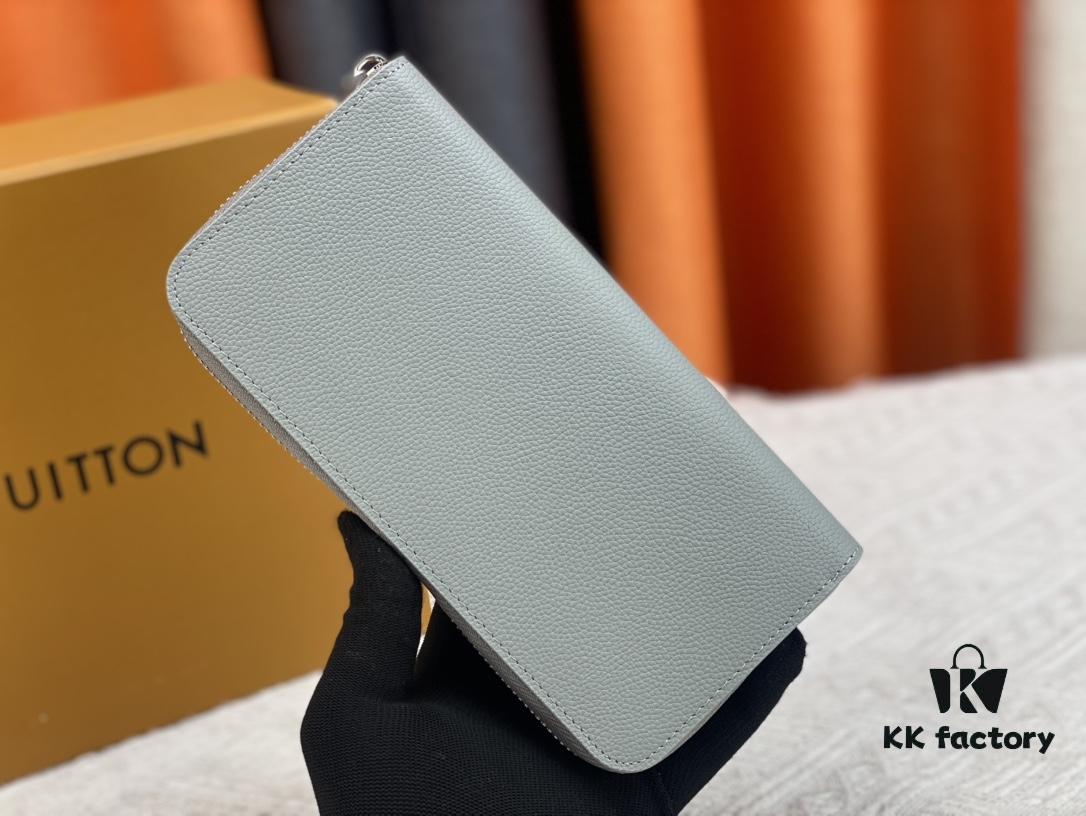 LV Wallet Men's Vertical Zip Wallet Durable Damier Graphite Canvas Elegant Design Multiple Card Slots and Compartments Size 20×10cm M62295/N63095/63548