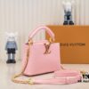 Upgraded M23082 Pink - Full Leather Cap, Na Ying Collection, Qixi Limited Edition / Mini Capucines BB Bag