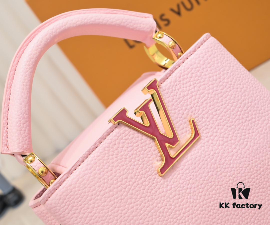 Upgraded M23082 Pink - Full Leather Cap, Na Ying Collection, Qixi Limited Edition / Mini Capucines BB Bag