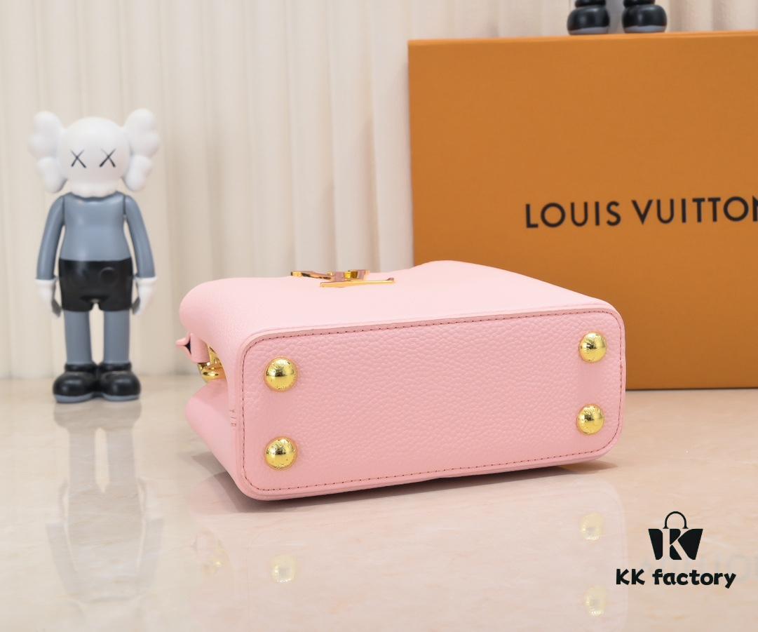 Upgraded M23082 Pink - Full Leather Cap, Na Ying Collection, Qixi Limited Edition / Mini Capucines BB Bag